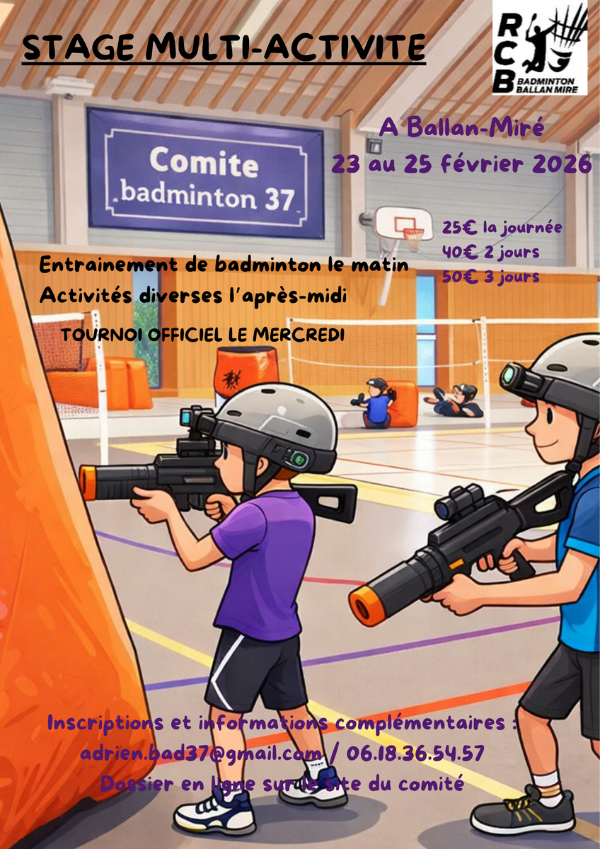 Stage multiactivités des vacances de février 2026 (Ballan Miré)