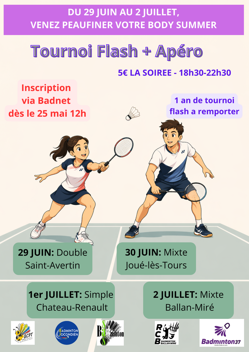 Tournoi Nocturne Flash 8 en Mixte (Ballan-Miré) (Ballan-Miré)