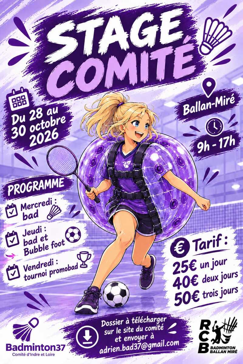 Stage multiactivités comité du 28 au 30 octobre 2026