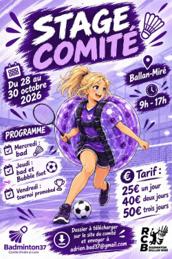 Stage multiactivités comité du 28 au 30 octobre 2026
